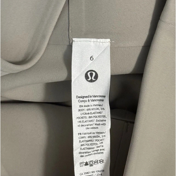 Lululemon Athletica Tan Straight Leg Pants - Picture 4 of 4